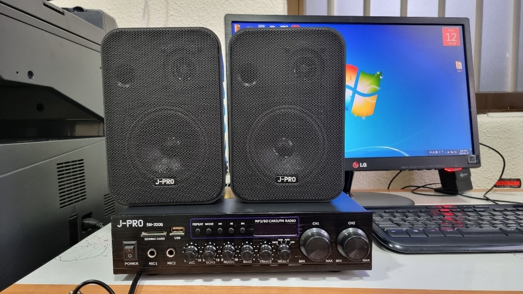 J-RO 4인치 블루투스 매장용 카페 매장 업소용 벽걸이 북쉘프 미니 앰프 스피커