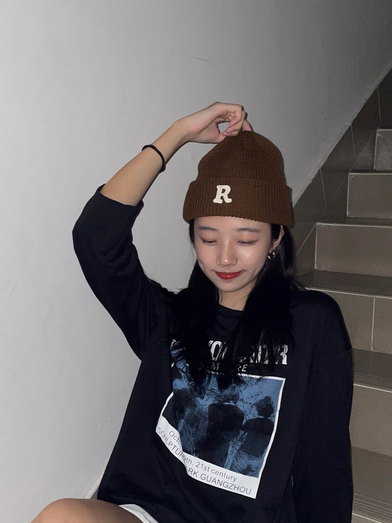 여성 모자 비니 모노그램 라벨 비니 가을 겨울 추천