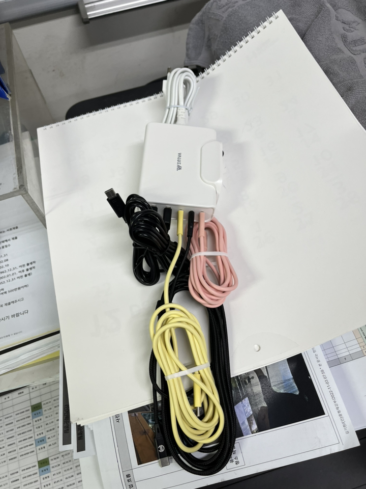 아이엔조이 60W 마카롱 D C to C타입 고속 충전 케이블 혼합색 4개입
