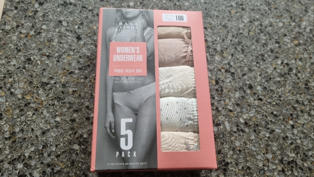 베이스알파에센셜 순면 40수 무형광 원단 여성 미디팬티