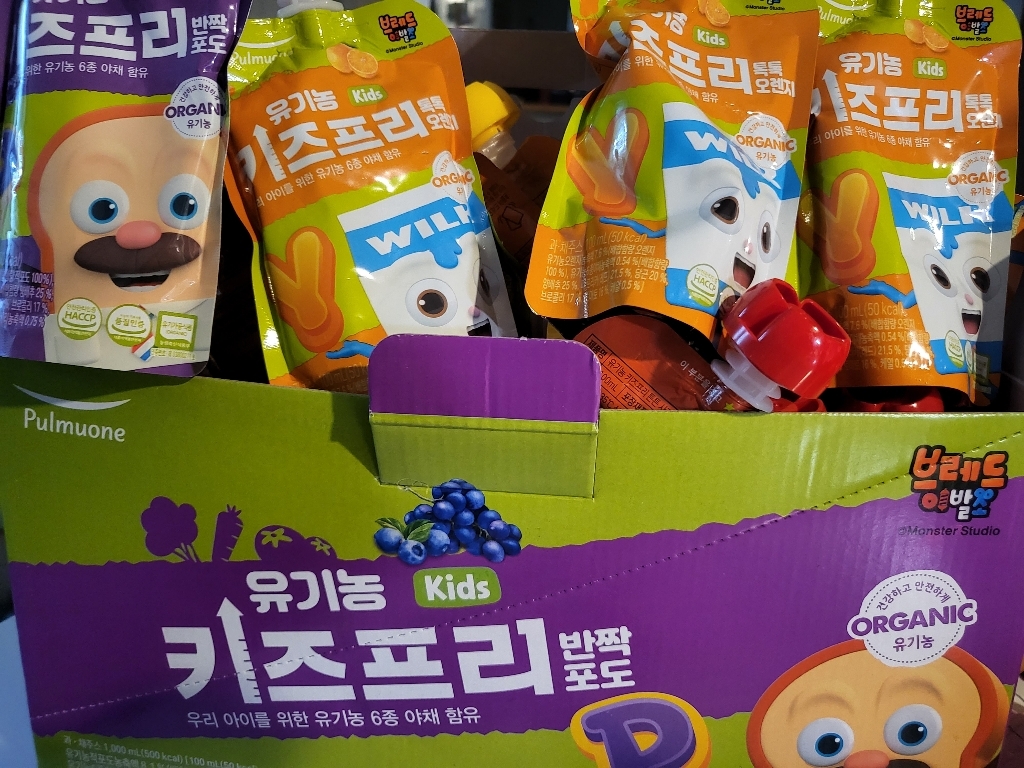 풀무원 유기농 어린이주스 키즈프리 톡톡오렌지