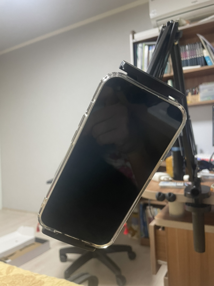 신지모루 탄소강 논슬립패드 자바라 집게형 핸드폰 태블릿 거치대 리뷰 후기