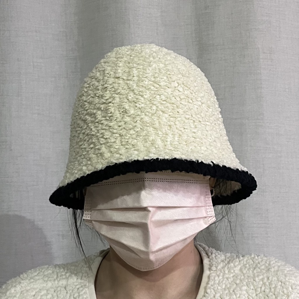 잼젬 배색 털 벙거지