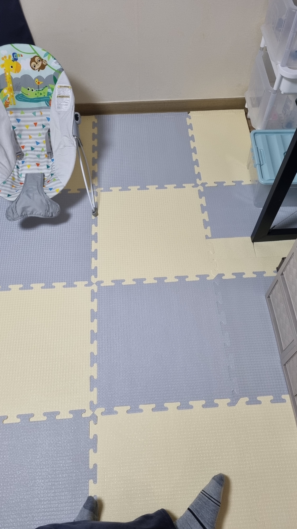 [위드매트] 층간소음방지 놀이방 E퍼즐매트 4장 50x50x