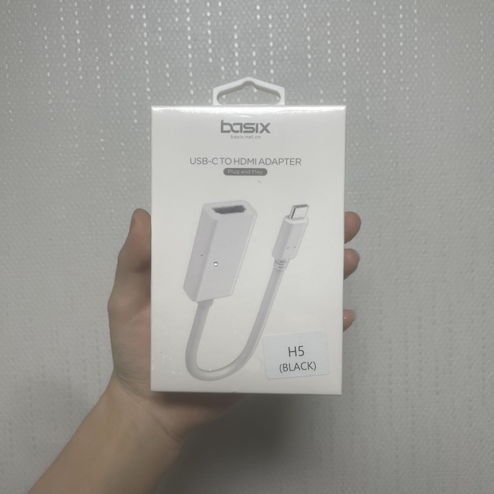 베이식스 C타입 to HDI 젠더 케이블 블랙