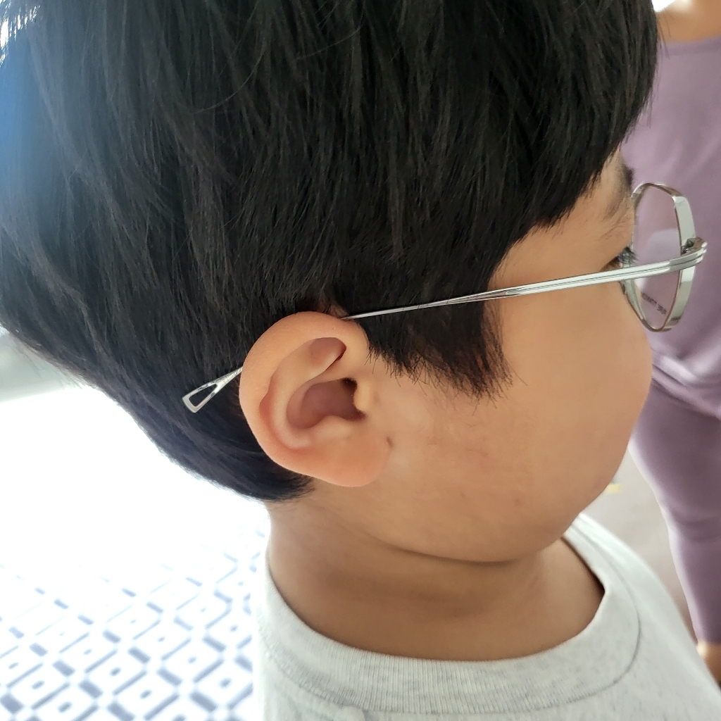 퓨어프레임 다각형 티타늄 안경테 역방향노즈패드