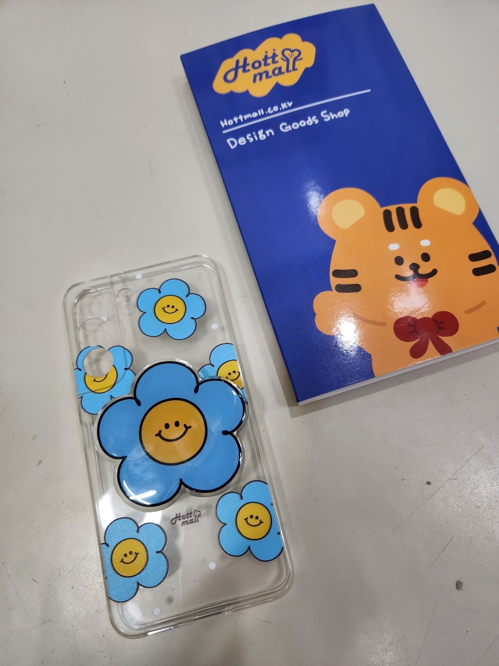 핫티몰 알록달록 컬러풀한 플라워 패턴 그립톡SET 휴대폰 케이스