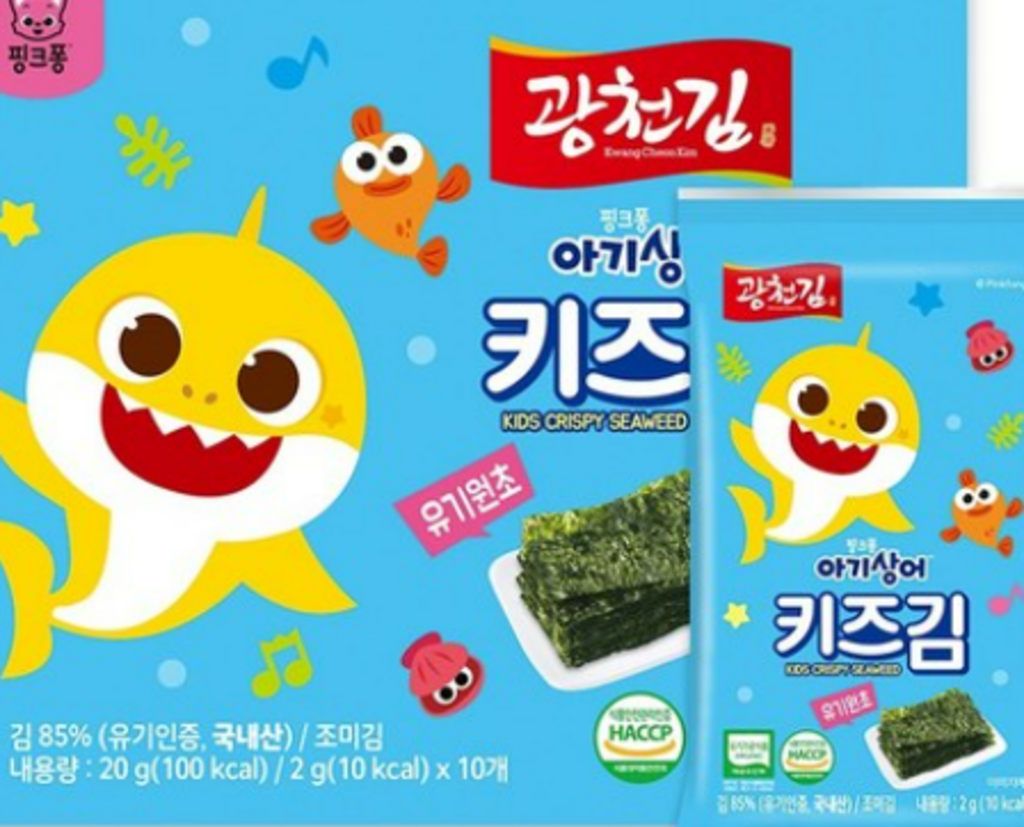 광천김 핑크퐁 유기원초 키즈 조미김