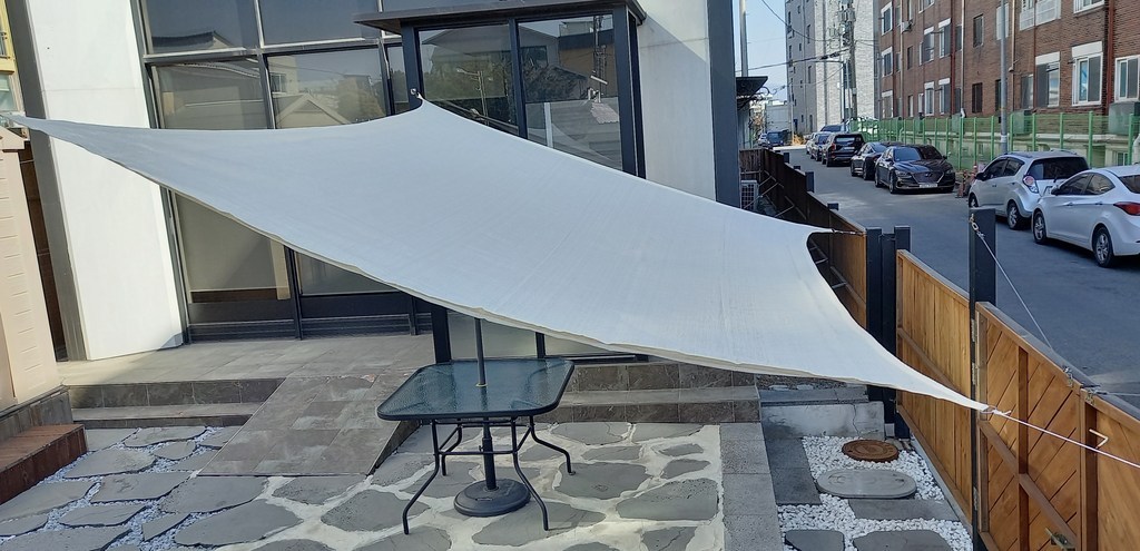 차광막 그늘망 선쉐이드 사각 베이지 3x4 3x6 4x6 로프 포함