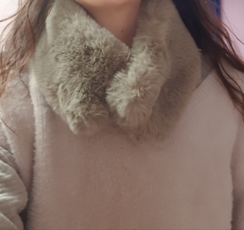 젬블링 자석 페이크 쁘띠 미니 인조퍼 목도리 머플러