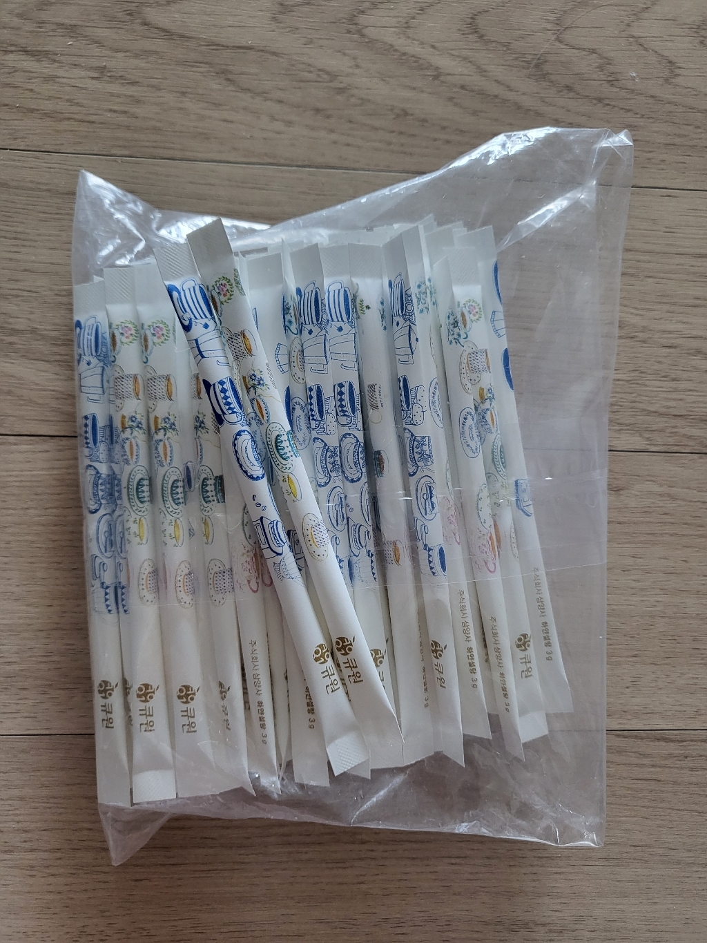 큐원 커피 설탕 스틱형 일회용