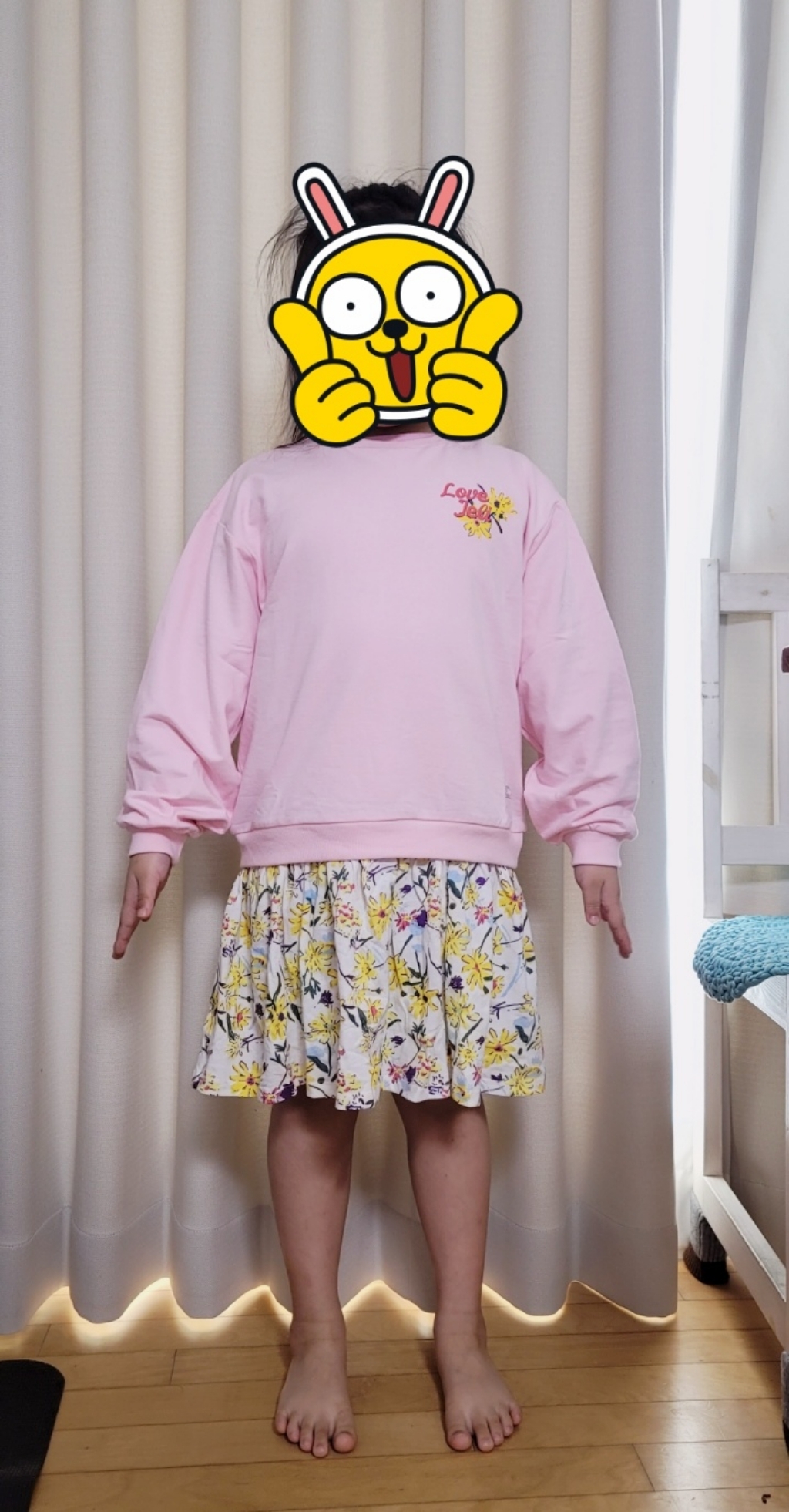 젤리스푼 여아용 크리미 플라워 레이어드 원피스