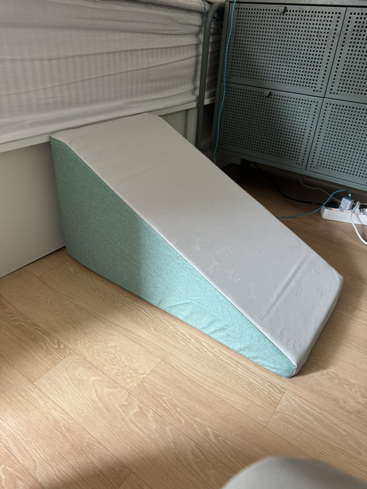 더플래 디딤 논슬립 강아지 계단 슬라이드, 에버그린, 38 x 70 x 36 cm, 1개