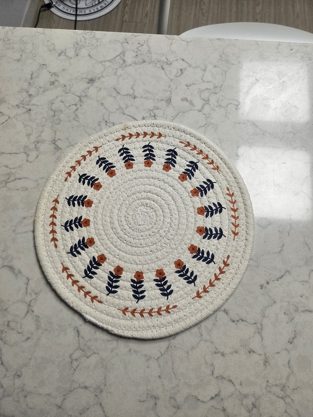 코지스 코튼 냄비받침 24cm 2pcs 세트, 2개, 꽃 무늬