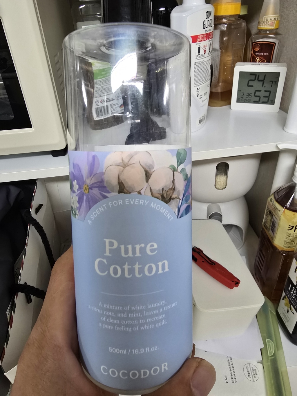 코코도르 디퓨저 리필, 퓨어코튼, 500ml, 1개