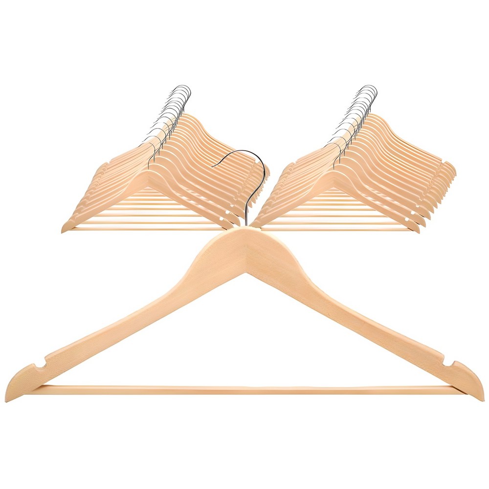 질서 정연한 옷장을 위한 홈앤하우스 프리미엄 원목 옷걸이