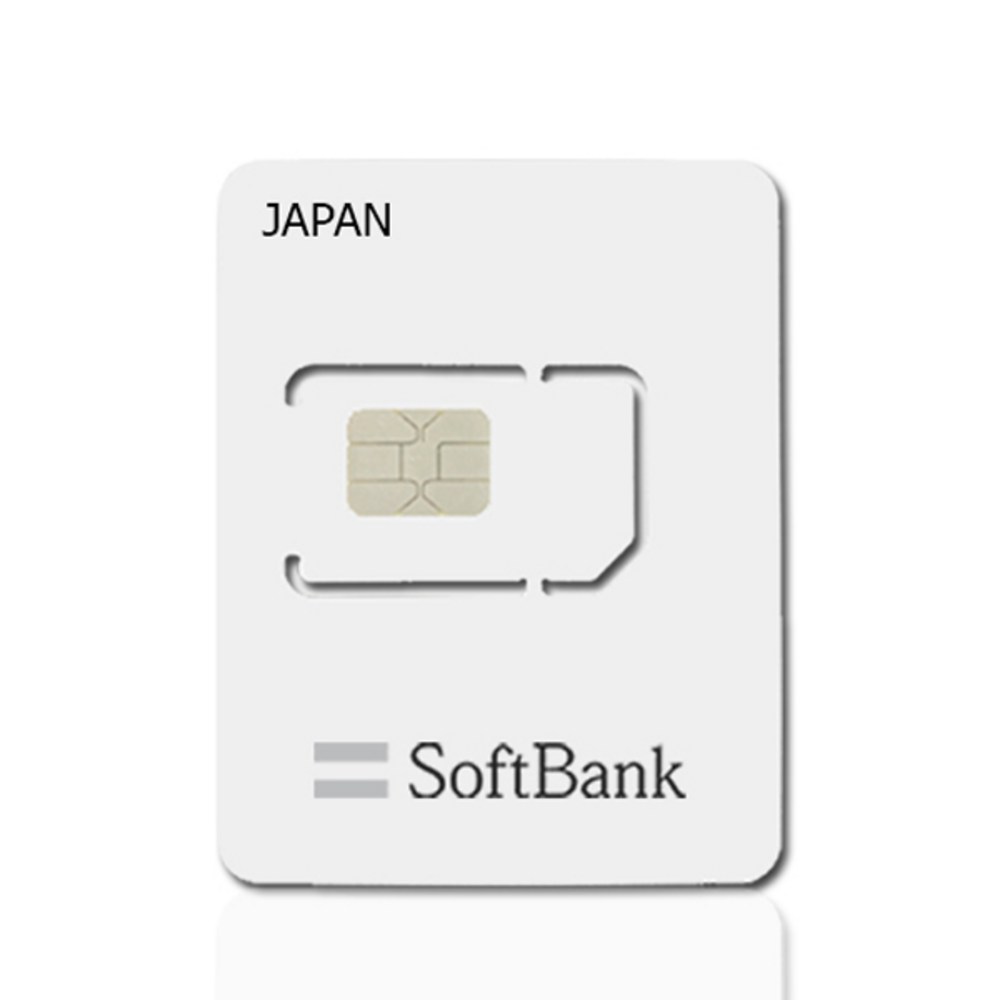 SIMTONG 일본 소프트뱅크 로컬망 해외 유심칩, 4일, 매일 3GB 소진 후 저속 무제한, 1개