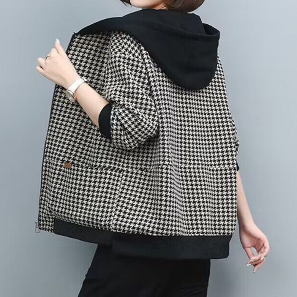 세련된 하운드 체크 자켓으로 완성하는 봄/가을 스타일!