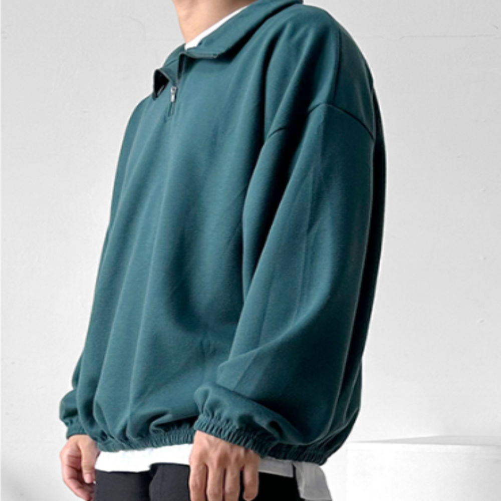 스타일과 실용성을 모두 갖춘 CP클로 남성 반집업 맨투맨으로 합리적인 가을 패션을 완성하세요!