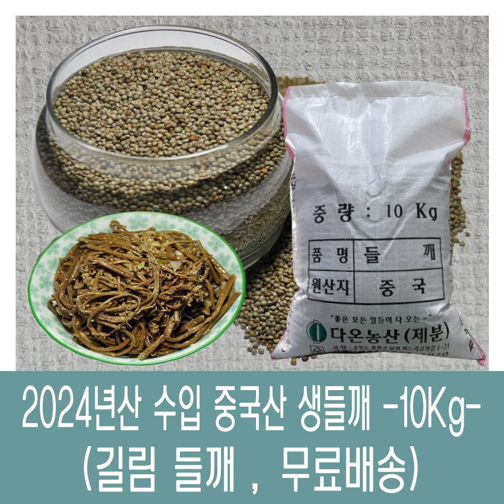 [다온농산] 수입 중국산 생들깨 -10Kg- <길림들깨>, 10kg, 1개