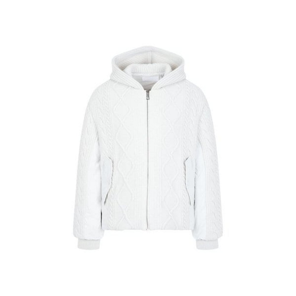 강남 보브 케이블 니트 믹스 구스다운 패딩 자켓 7113417202 192683