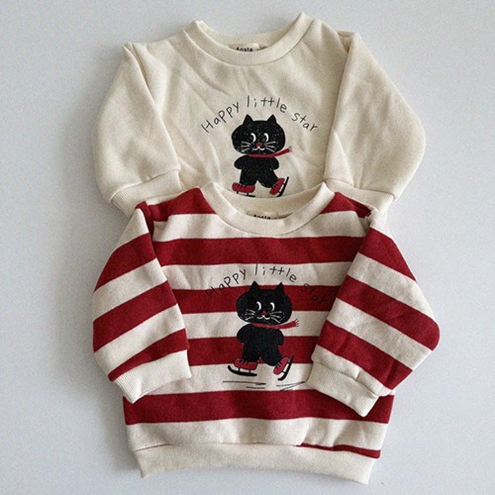 아오스타 스케이팅 맨투맨 아기 유아 티셔츠 기모맨투맨티 겨울아동복 아기옷 특별한날 크리스마스룩