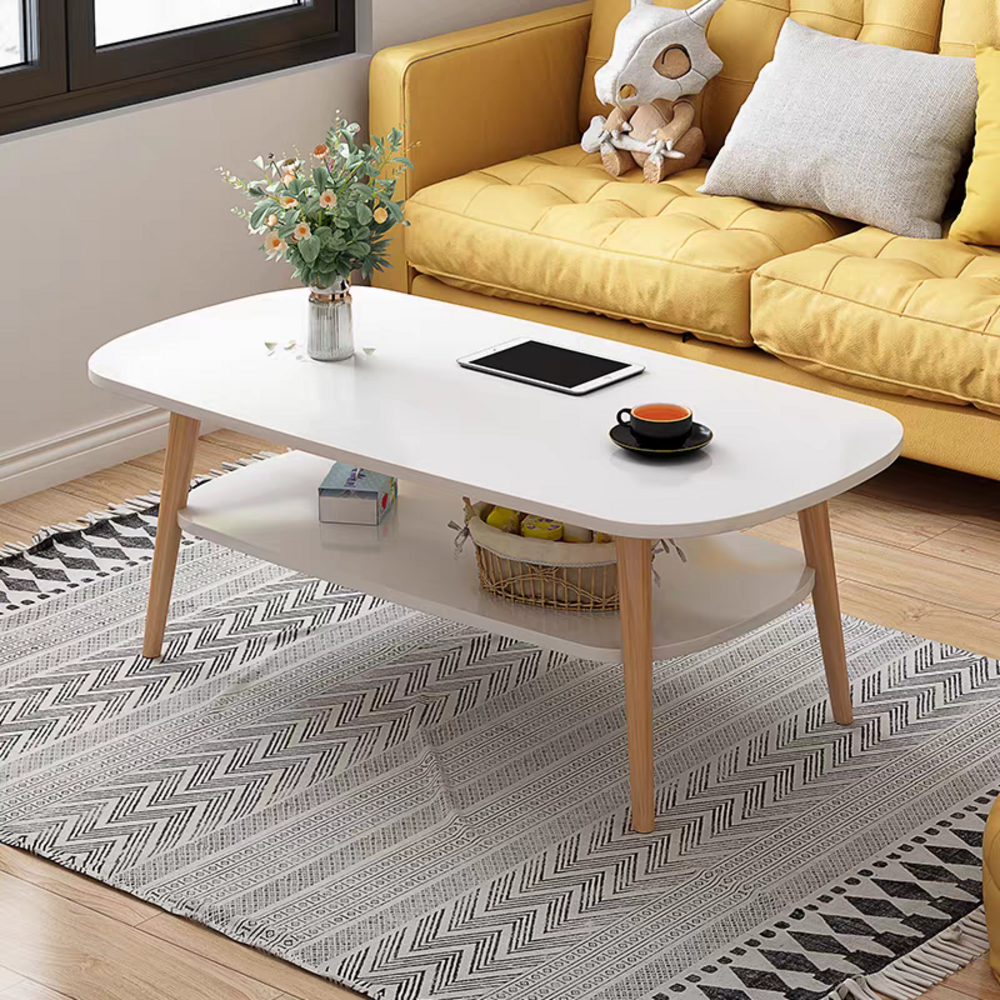 당신의 공간을 세련되고 모던하게 변화시킬 KURUA 간이 우드 2단 거실테이블