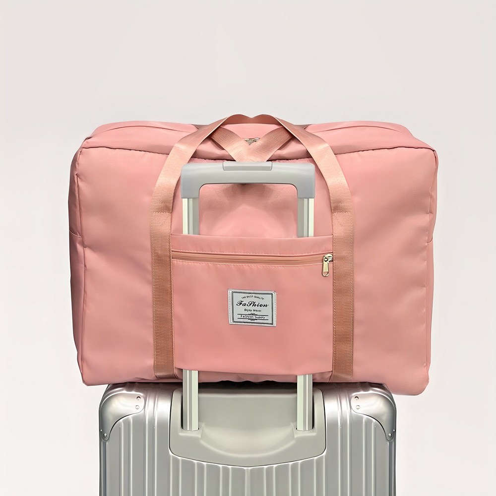 몽땅겟 접이식 여행용 보스턴백: 핑크빛 설렘을 담아 떠나는 여행 천여행가방