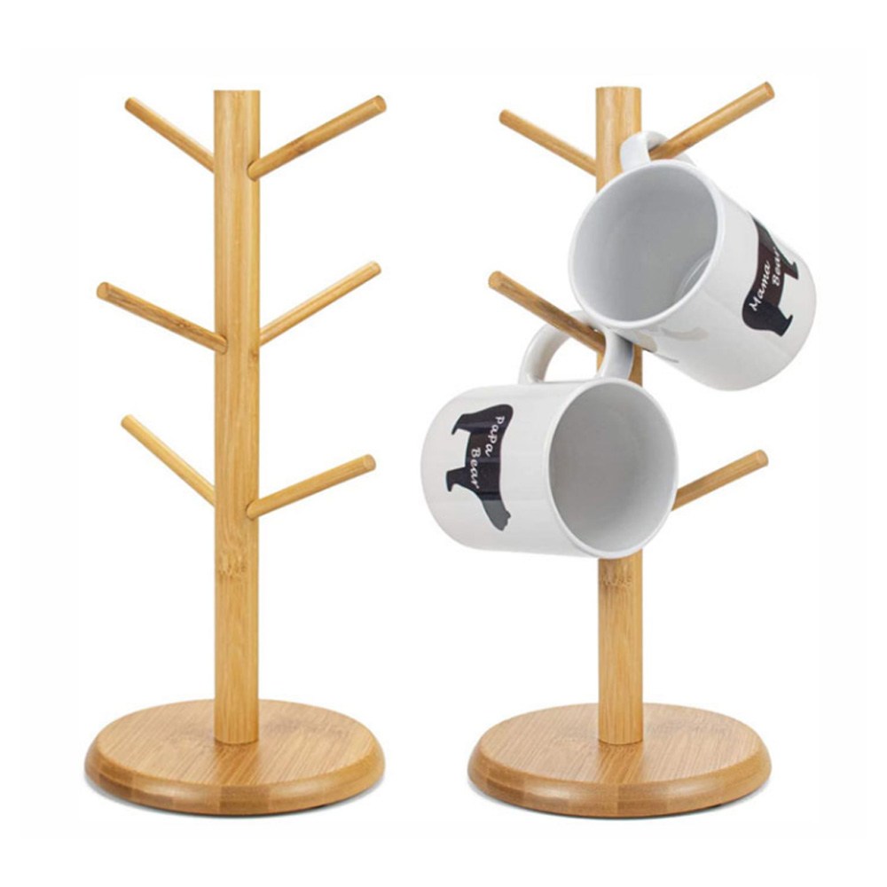 숲의 향기를 담은 주방, 대나무 머그컵걸이로 완성하세요!