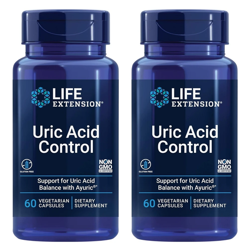 라이프익스텐션 유릭 애시드 컨트롤 베지테리안 캡슐, 60정, 2개