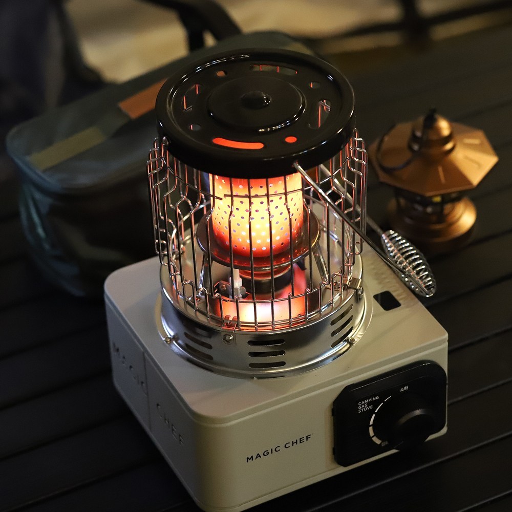 매직쉐프 가스난로: 웜그레이 컬러로 따뜻함과 안전을 휴대하다