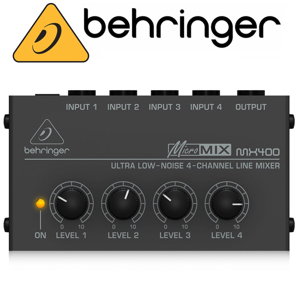 베링거 MX400 초저소음 4채널 라인 믹서: 최상의 사운드 품질을 위한 탁월한 솔루션