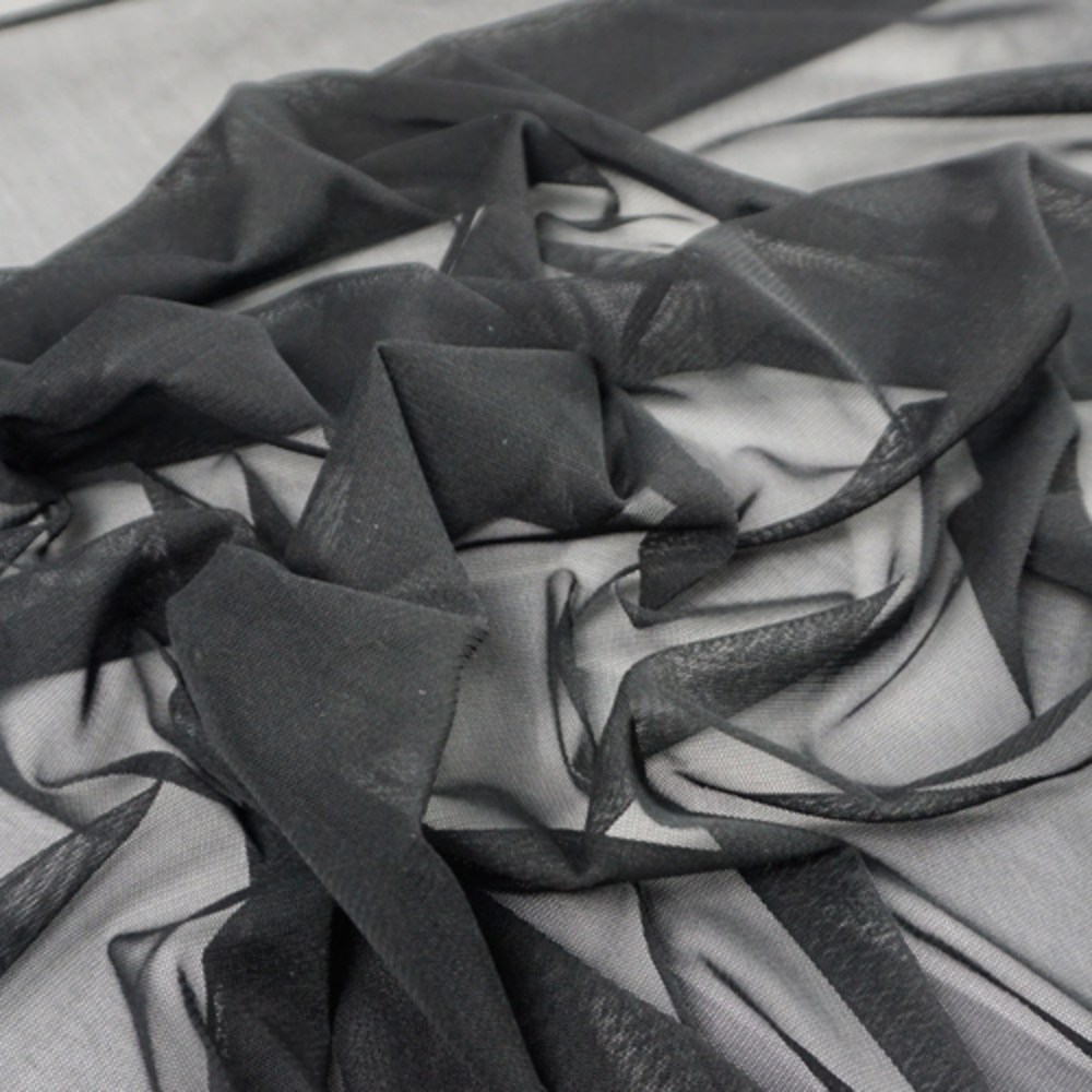 완벽한 여름용 원단: 원단대장 망사 블랙 무지 스판 올풀림이없는 비치는천 스판 의류 원단