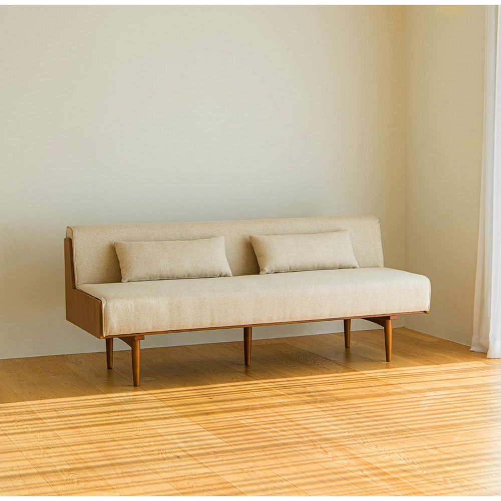 고품질과 스타일의 만남: 레트로하우스 미네 3인 원목 패브릭 소파 1800