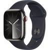 Apple 애플워치 9 GPS+Cellular, 그래파이트 / 미드나이트 스포츠 밴드, 41mm, 그래파이트 / 미드나이트 스포츠 밴드, S/M