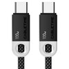 케이블타임 100W C타입-C타입 고속 충전 케이블, 블랙, 1개, 0.5m