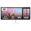 알파스캔 WQHD+ 울트라와이드 IPS USB C 높낮이 HDR 모니터 화이트, 95.3cm, 3824QW