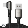 볼트미 A타입-C타입 Stark 90도 USB 고속충전 케이블, 혼합색상, 2개, 2m