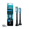 소닉케어 C3 프리미엄 케어 칫솔모 블랙, HX9042/91, 10개