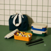 락앤락 레트로마켓 데일리 3단 도시락, SPINASH GREEN, MUSTARD YELLOW, BLUEBERRY NAVY, 1세트