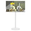 더함 4K UHD LED 스마트 120Hz 돌비 AI 구글 5.0 TV + 오프 화이트 이동식 TV 스탠드 세트, 109cm(43인치), UA431UHD M9GP CINEMA60 2025 WHITE, 스탠드형, 고객직접설치