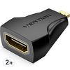 벤션 Micro HDMI to HDIM M F 변환 젠더, AITB0, 2개