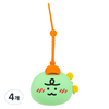 카카오프렌즈 땡글이 얼굴형 실리콘 이어폰 멀티 파우치, 죠르디모자ORANGE, 4개