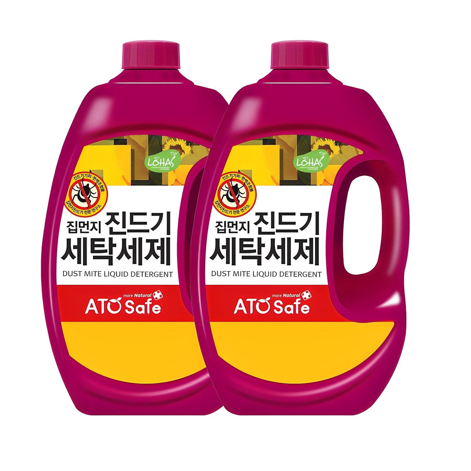 아토세이프 드럼겸용 집먼지진드기 세탁세제 본품, 2.5L, 4개