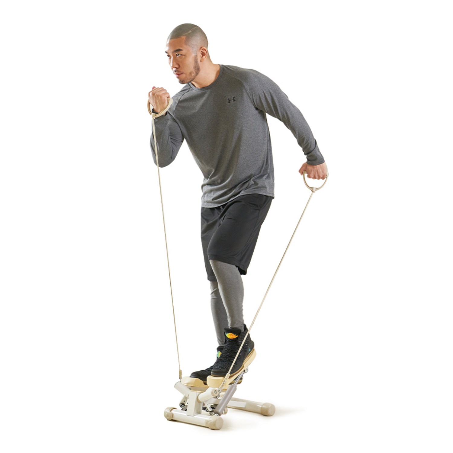 크림옐로우 숀리 트위스트 스텝퍼 + 근력밴드 + 공구세트 + 사용설명서 멜킨스텝퍼