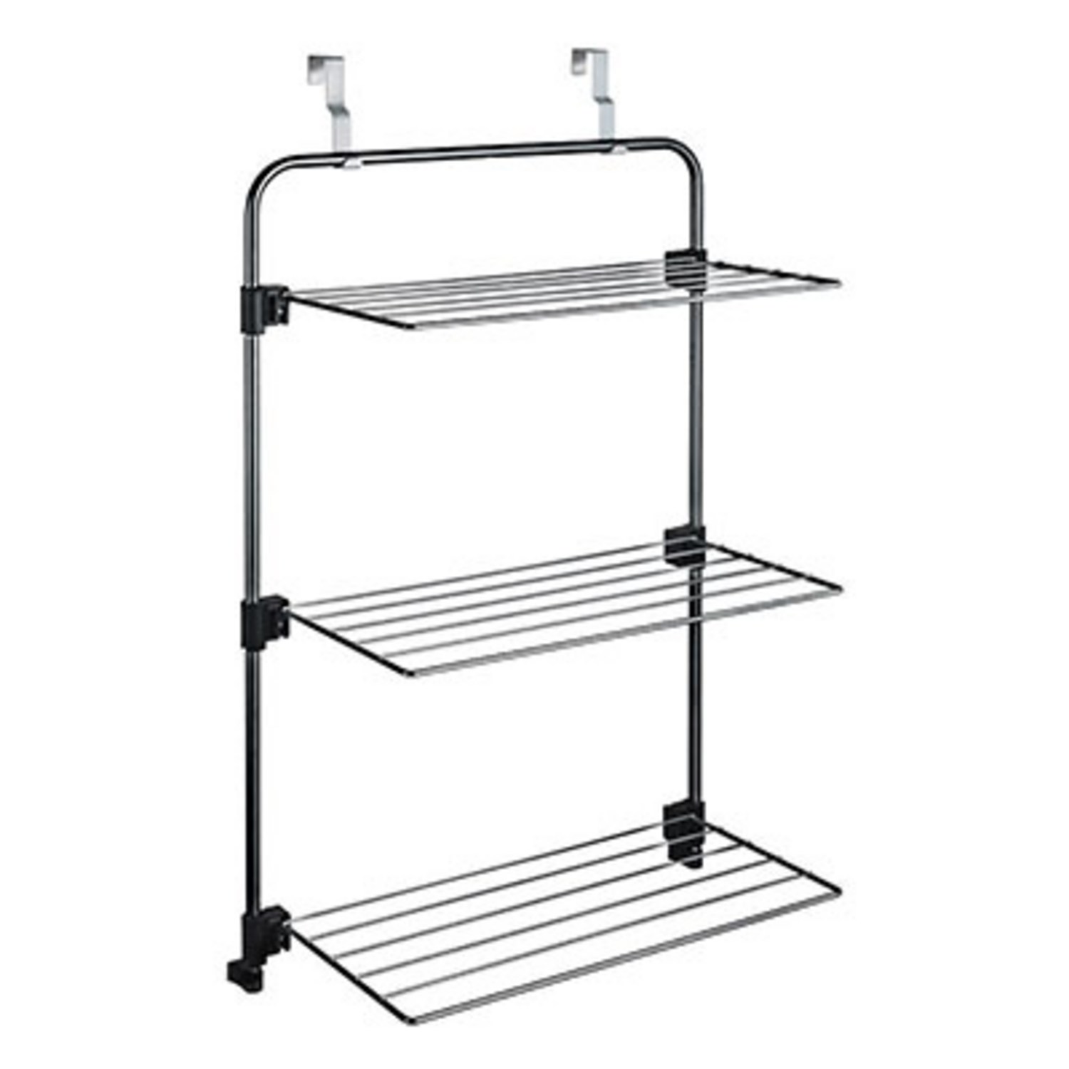 블랙 접이식 문걸이 빨래건조대 공간활용건조대