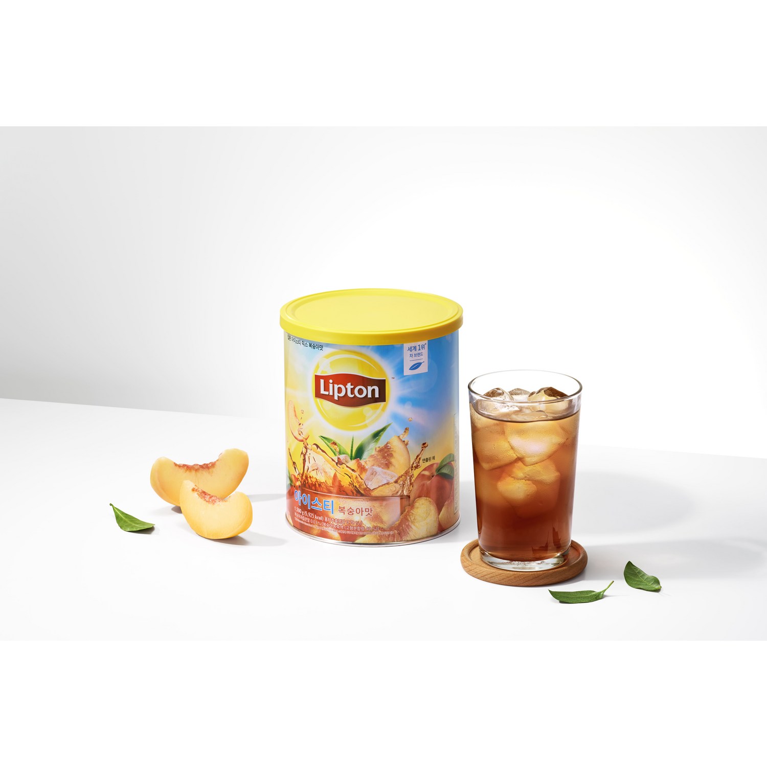 더위를 잠재우는 달콤하고 상쾌한 리pton 아이스티 분말 복숭아맛