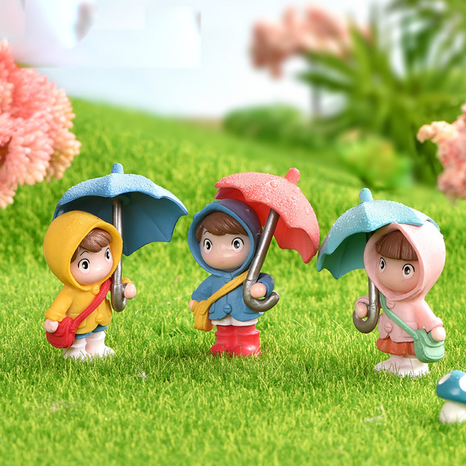 소녀와 함께하는 우산 속 세상