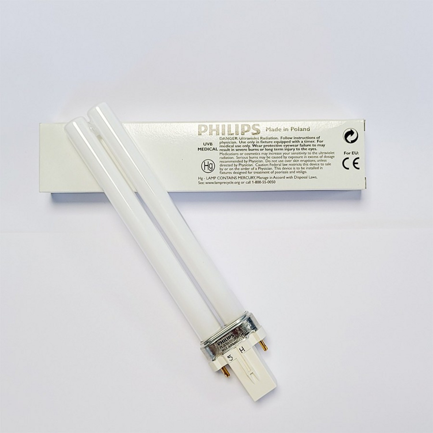 필립스 백반증 치료용 램프 자외선 램프 UV-B PLS 9w, UVB PL-S_9W, 1개 아토빔2
