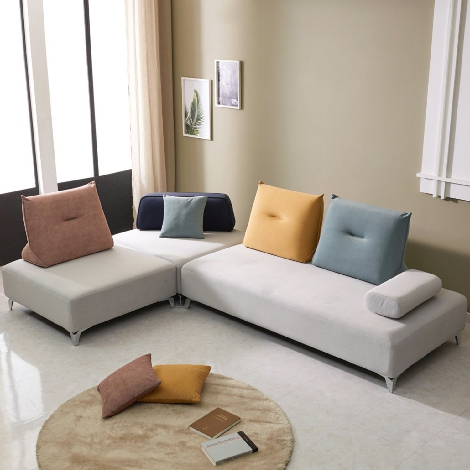 아쿠아텍스 이지클린 모듈 소파로 완성하는 트렌디한 거실 인테리어